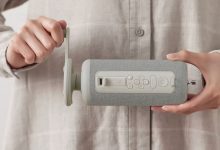 Design japonês inova com alto-falante Bluetooth de manivela