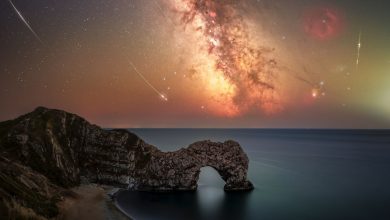Perseid exibe chuvas de meteoros em órbita da Terra