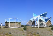 Pavilhão Folding Landscape transforma arquitetura em lente viva