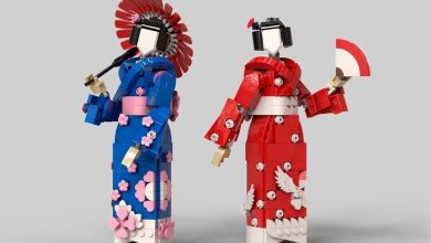 LEGO revela intricada fluidez em construção de kimono
