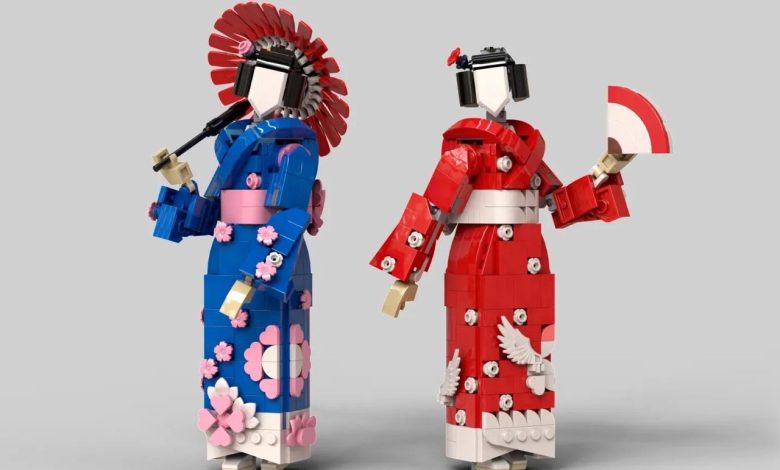 LEGO revela intricada fluidez em construção de kimono