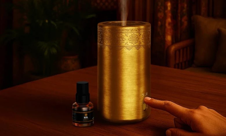 Sol Brass apresenta difusor que une design e tradição indiana