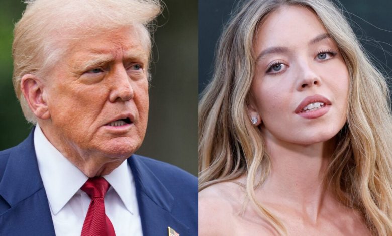 Trump exclui e reposts tweet sobre Sydney Sweeney várias vezes