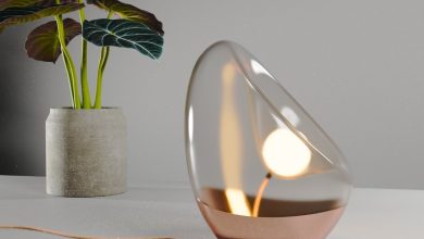 Conceito de luminária escultural transforma design moderno