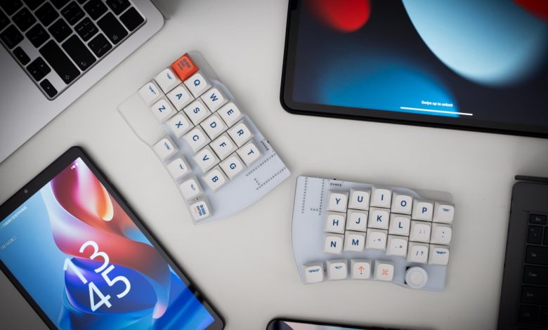 Wing45 apresenta teclado ergonômico sem fio para design moderno