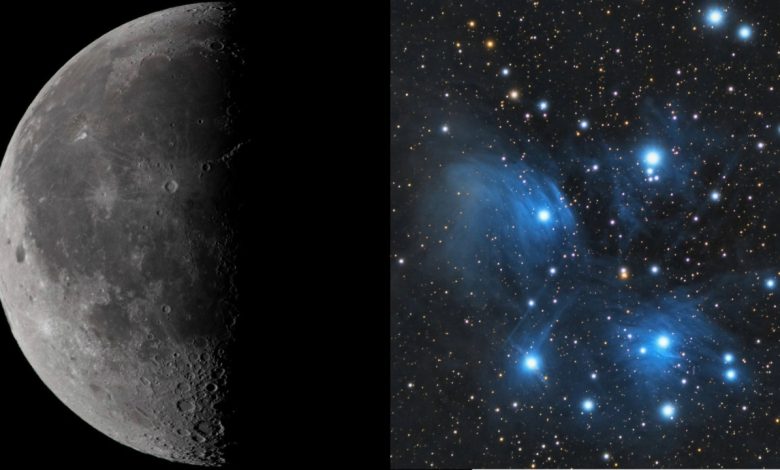 NASA observa rendezvous da Lua com as Plêiades em agosto