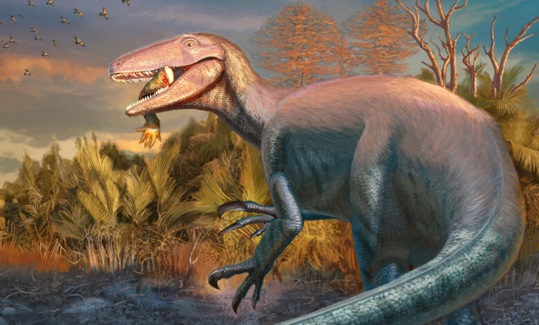 Descoberta revela dinossauro gigante com garra e presa de crocodilo