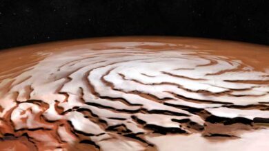 Martian North Polar Vortex Creates Seasonal Ozone Layer, Planetary Scientists Say