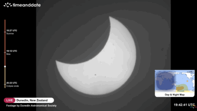 NASA registra eclipse solar parcial de setembro de 2025