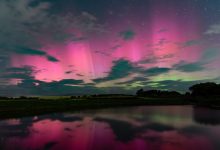 NASA capta auroras brilhantes após tempestade solar intensa