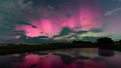 NASA capta auroras brilhantes após tempestade solar intensa
