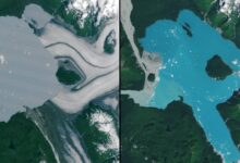 Satélites da NASA detectam nova ilha no Alasca formadas por geleira