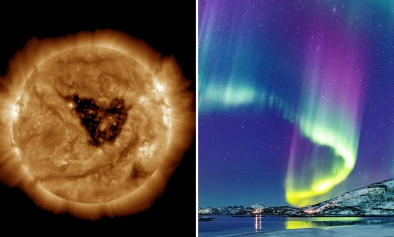 NASA detecta buraco no sol que pode causar tempestade geomagnética