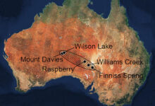 Map of the ananguites strewn field, based on the tektite locations. Image credit: Musolino et al., doi: 10.1016/j.epsl.2025.119600.