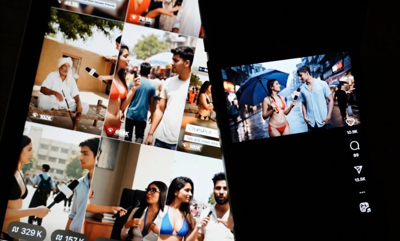 AI gera vídeos de entrevistas em bikini na internet