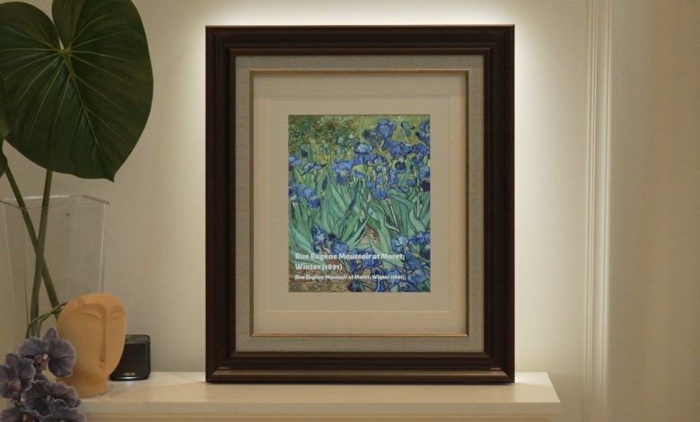 AuraFrame une arte de galeria ao design moderno de áudio