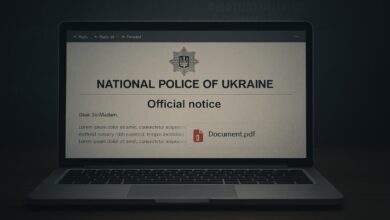 Notificações falsas da polícia ucraniana espalham malware