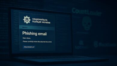 Fake emails da polícia ucraniana espalham malware CountLoader