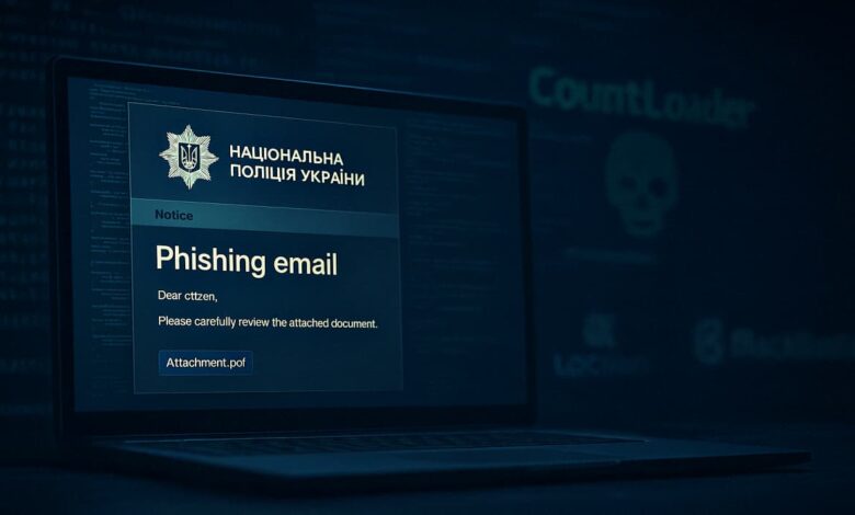 Fake emails da polícia ucraniana espalham malware CountLoader