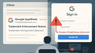Google alerta para ataque de phishing com falsas notificações