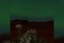 NASA prevê auroras verdes em Marte com futuro foguete