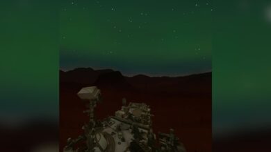 NASA prevê auroras verdes em Marte com futuro foguete