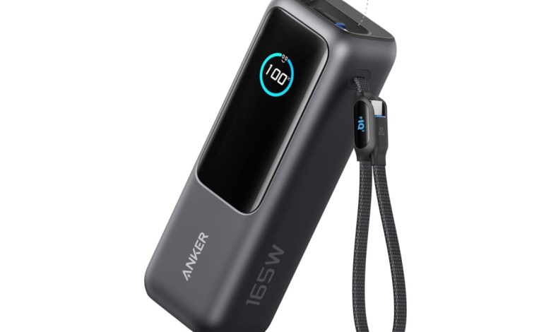 Power bank de 25.000mAh com três portas USB-C em promoção