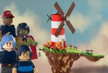 Gorillaz lança set de design com ilha de moinho de vento LEGO