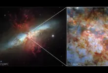 Hubble revela núcleo da Cigar Galaxy em nova pesquisa