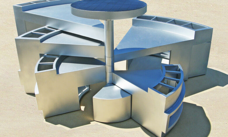 Michael Jantzen apresenta pavilhão que transforma espaço com design