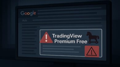 Google Ads espalha malware disfarçado de TradingView Premium