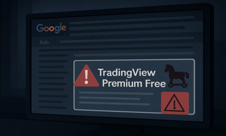Google Ads espalha malware disfarçado de TradingView Premium