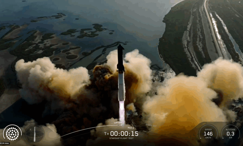 SpaceX realiza teste do foguete Starship para missão à Lua e Marte