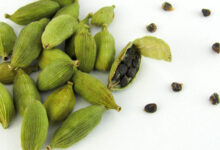 Cardamom (Elettaria cardamomum) seeds. Image credit: Karyna Panchenko.