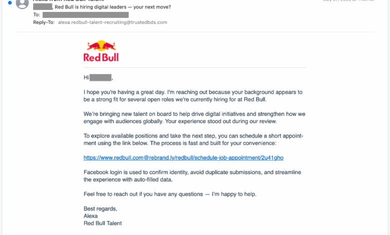 Novos e-mails de phishing visam credenciais do Facebook
