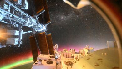 NASA registra aurora deslumbrante a partir da ISS