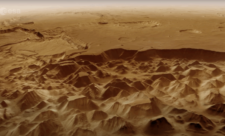 Satélite capta Xanthe Terra em estudo inédito de Marte