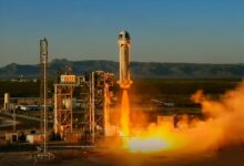 Blue Origin lança turistas no foguete New Shepard