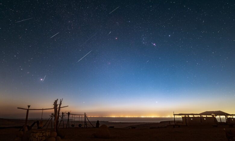 NASA registra chuvas de meteoros Orion em foto deslumbrante