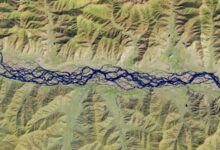 Estudo revela instabilidade em rio entrelaçado mais alto do mundo