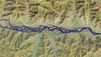 Estudo revela instabilidade em rio entrelaçado mais alto do mundo