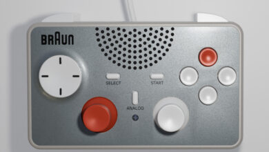 Braun apresenta controle de jogo minimalista e funcional