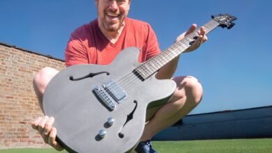 Guitarra de concreto oca inova no design de instrumentos musicais
