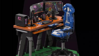 LEGO apresenta estação de gaming com 3 monitores e cadeira ajustável