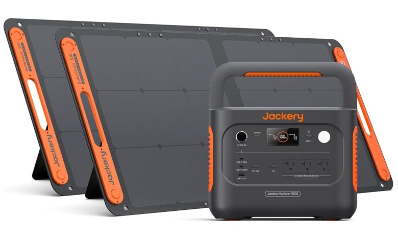 Jackery 1500W tem desconto e Amazon oferece 2 painéis solares