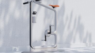 Concept apresenta bike de exercício minimalista para o lar