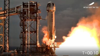 Blue Origin lança foguete com 6 turistas espaciais