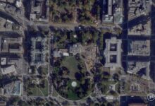 Satélites mostram demolição na Casa Branca para salão Trump