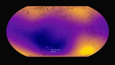 NASA identifica falha crescente no campo magnético da Terra