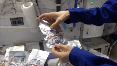 Astronáutas da estação chinesa celebram festividade na órbita